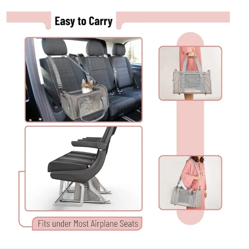 Gray Pet Travel Bag